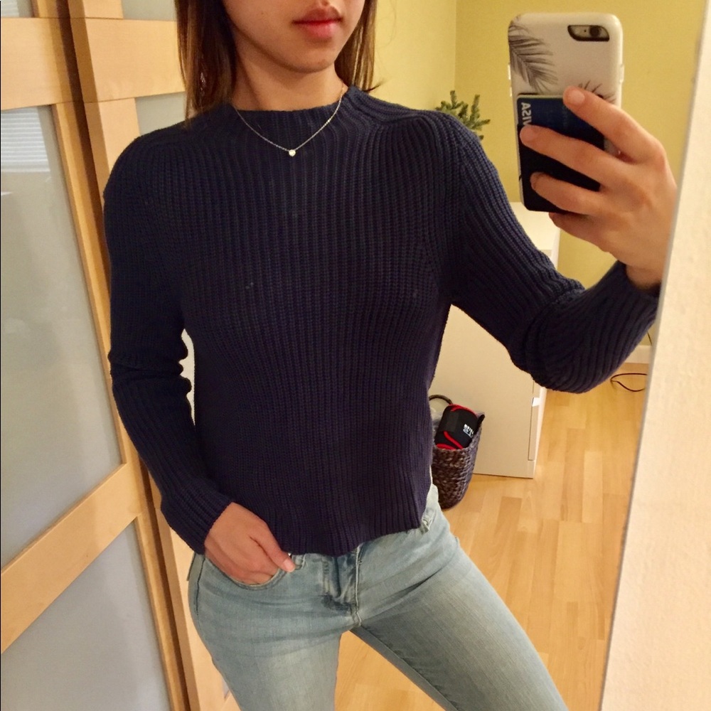 American Apparel navy knit sweater